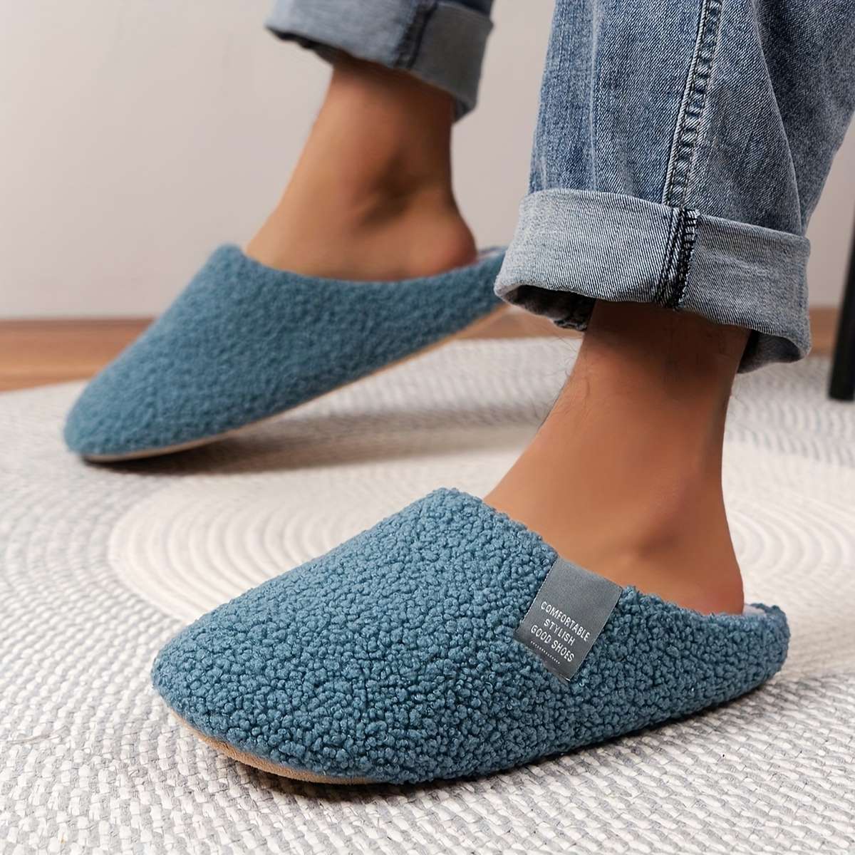 Cotton Slippers Color Blue Sizeuk 8.5-9