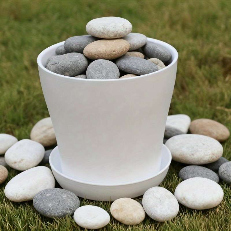 Flowerpot Size 14Cm White 5 Pack Flowerpot