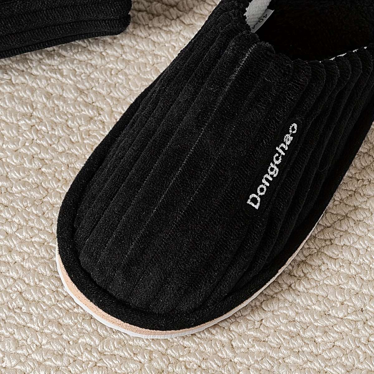 Cotton Slippers Color Black Sizeuk 7.5-8