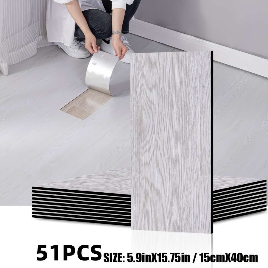 Self Adhesive Floor Stickers Wood Grain 5S