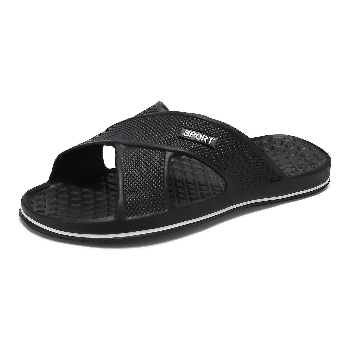Men Slippers Summer Style Grey Size Uk 7