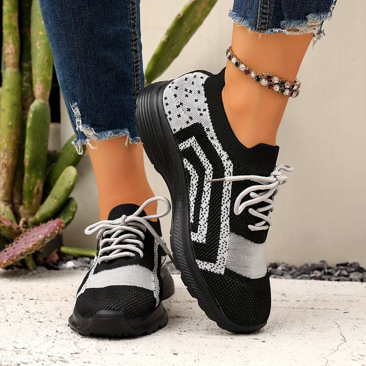 Women S Sneakers Color Black Sizeuk 4