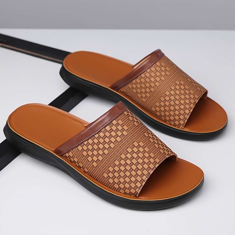 Men Slippers Summer Style Grey Size Uk 7