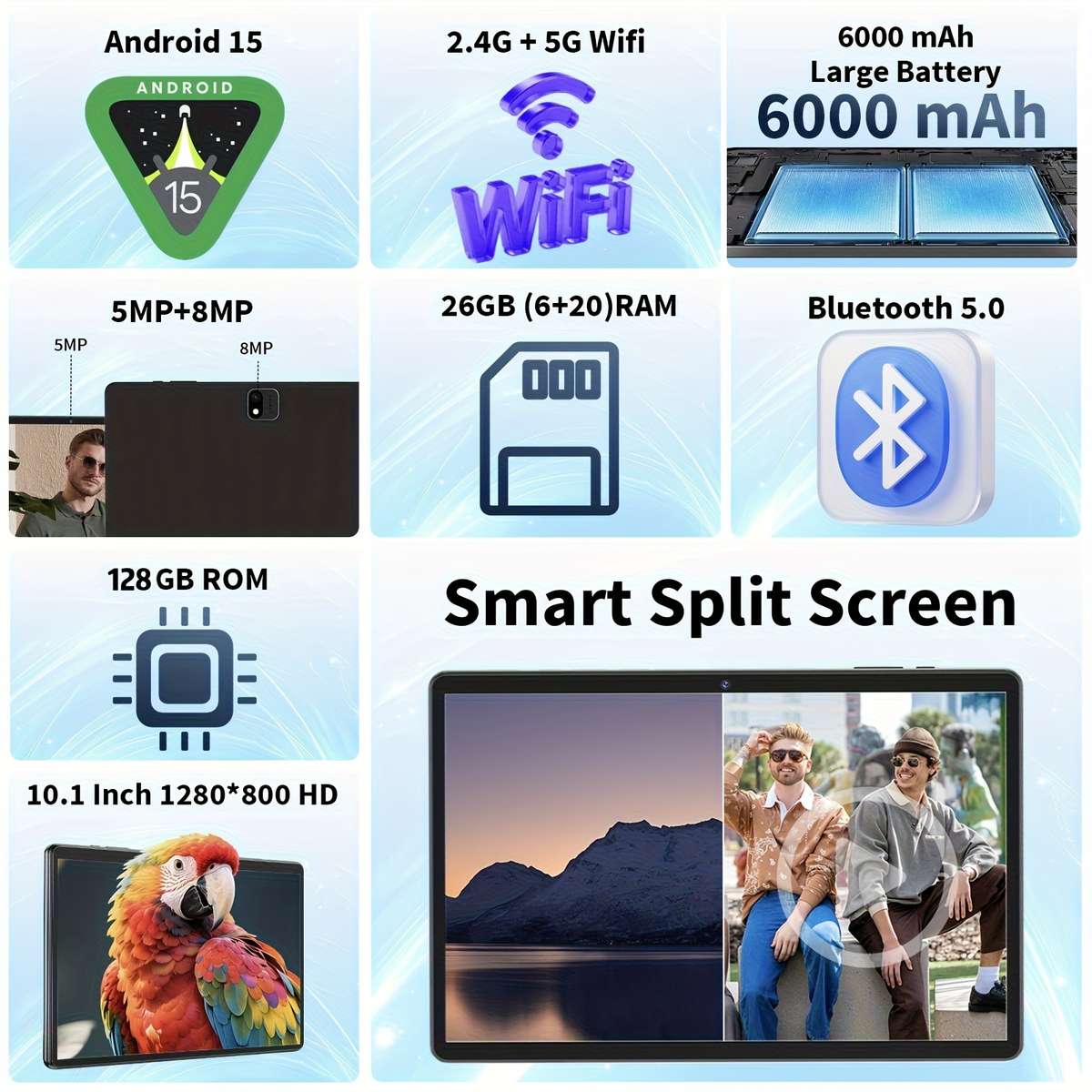 Modern Qddq Android Tablet Ram For Designers Multi Tasking Support 26Gb 128Gb
