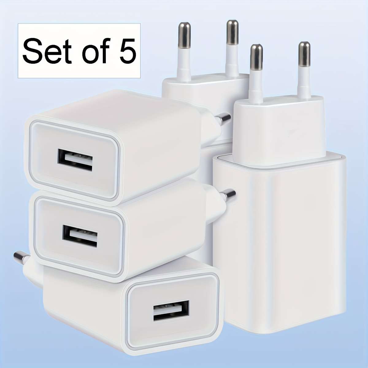 Charger Items 5Pcs White