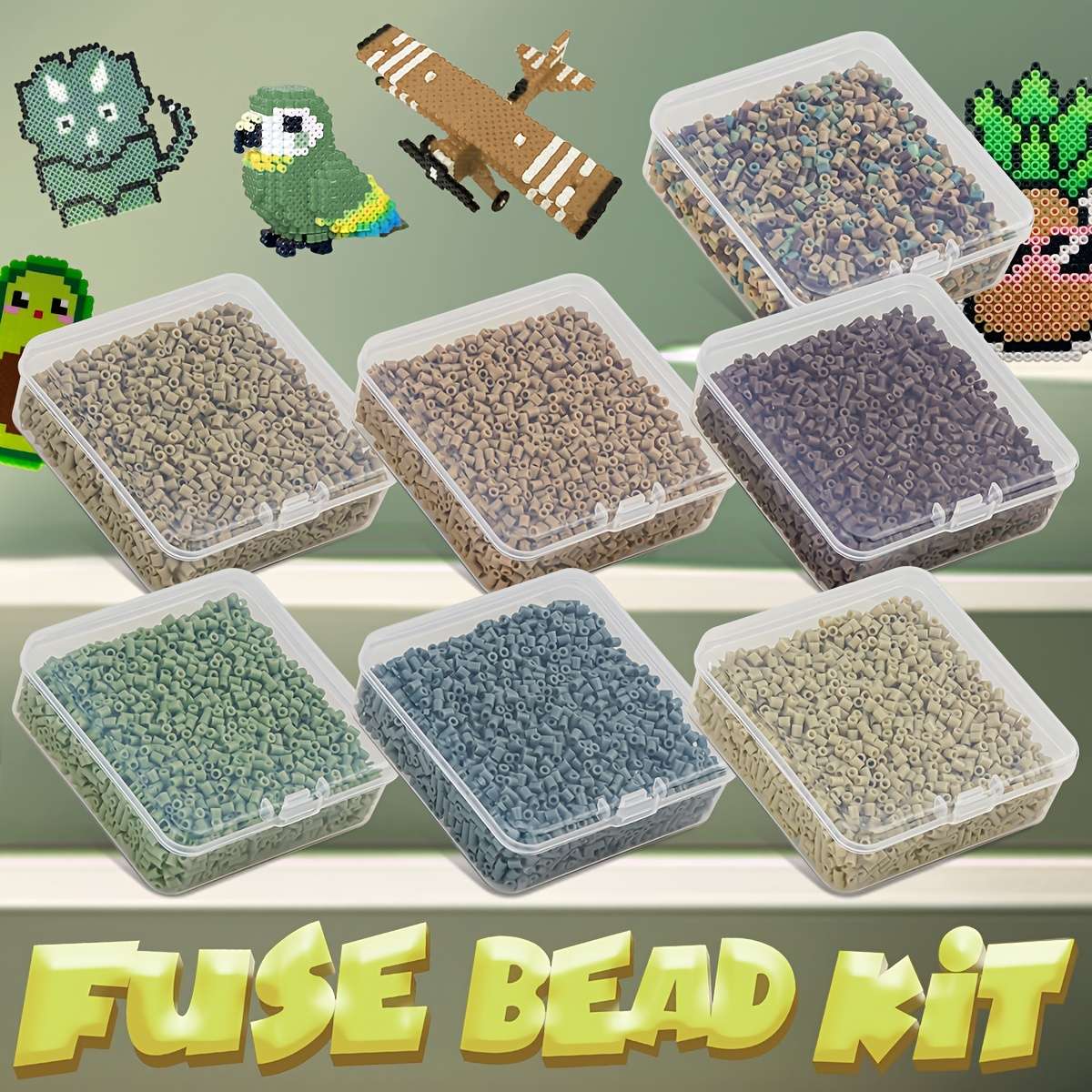 Perler Bead Set Box  Dark Green  M5  3K