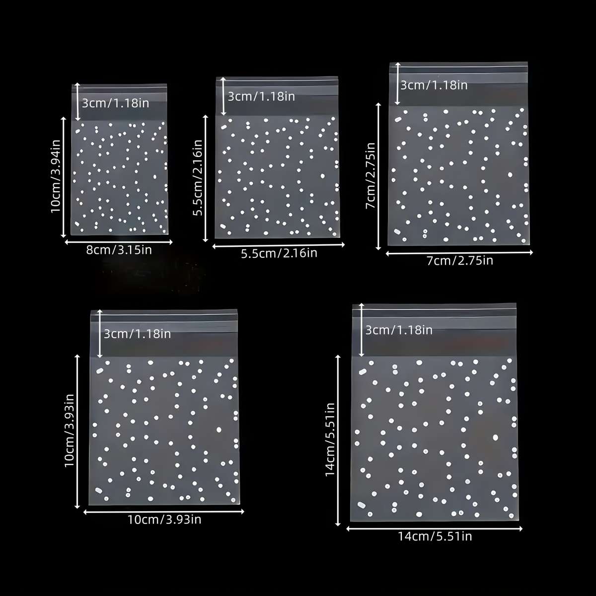 Food Storage Bags Size 5.49*5.49Cm