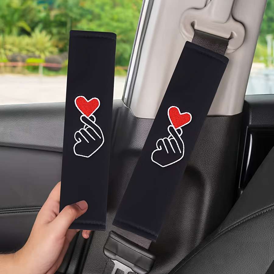 Car Seat Belt Covers 2Pcs Heart