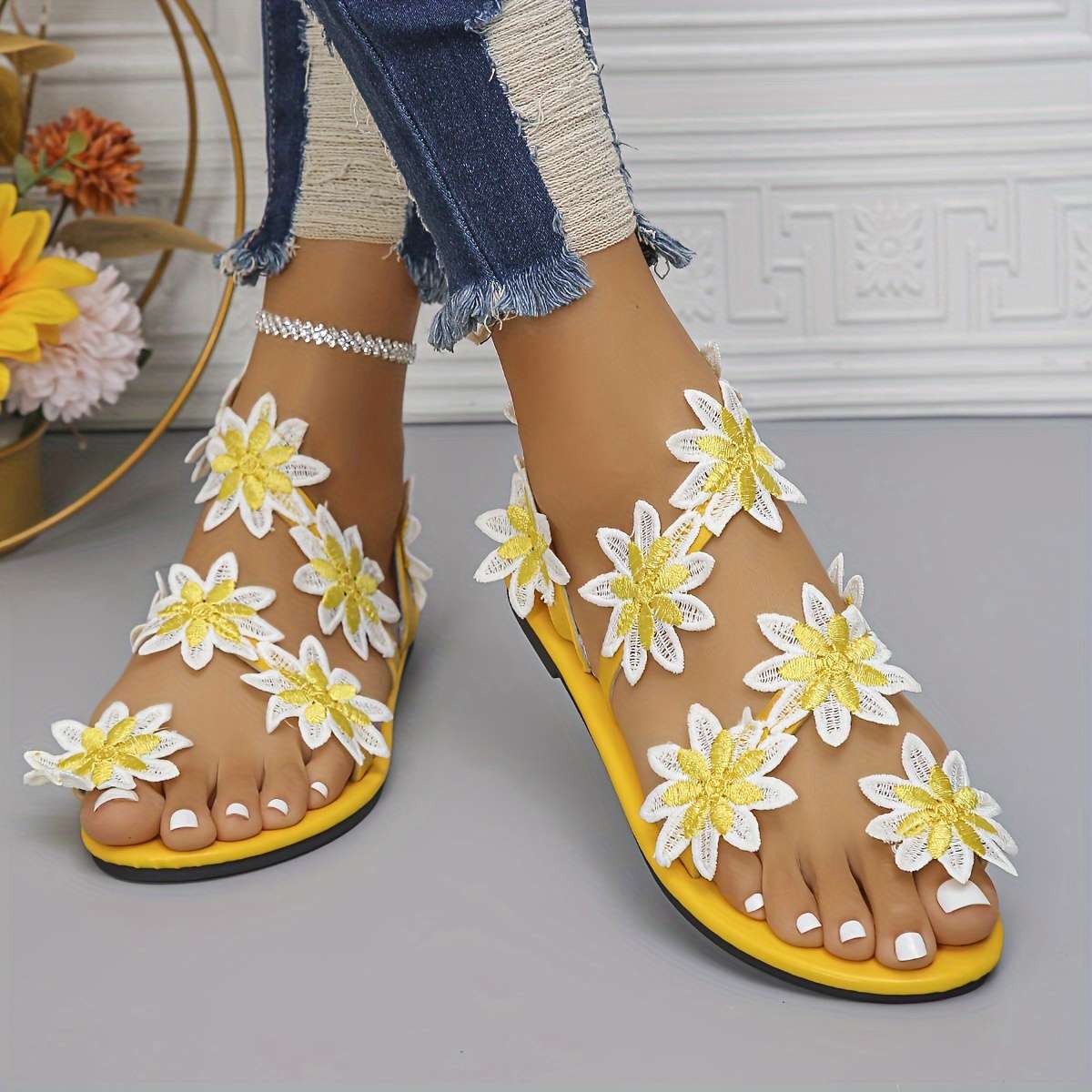 Sandals Color Black Sizeuk 7.5