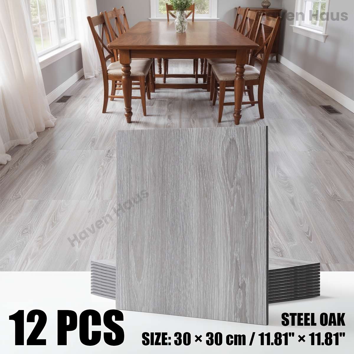 Self Adhesive Floor Stickers Sunset Cherry 12Pcs