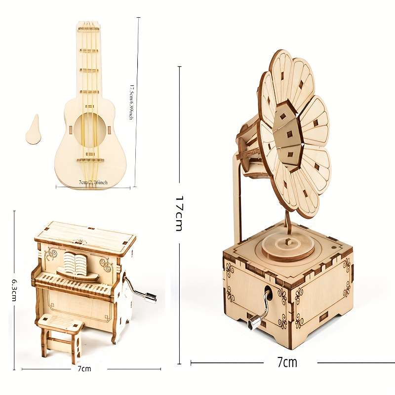 3D Puzzle Musical Instrument Model Items Gramophone  Add   Piano  Add   Rubber Guitar