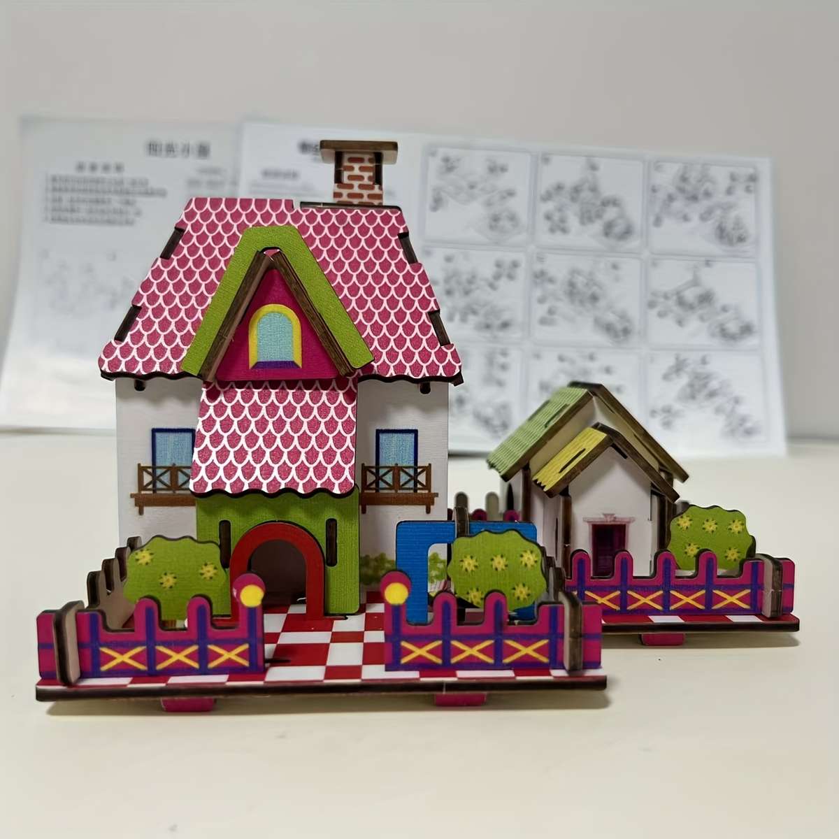 Building Toy Architectural Model Toy Set Quantity Cabin 2 Pack