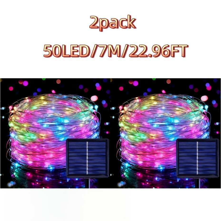 String Lights Color  Multi Color  Size2 Pack   50 Leds 7 Meters 22.96 Feet
