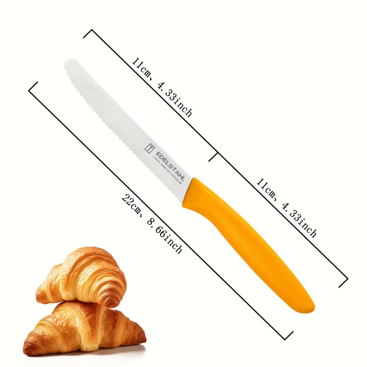 Bread And Cheese Knife Color 6Pcs Orange
