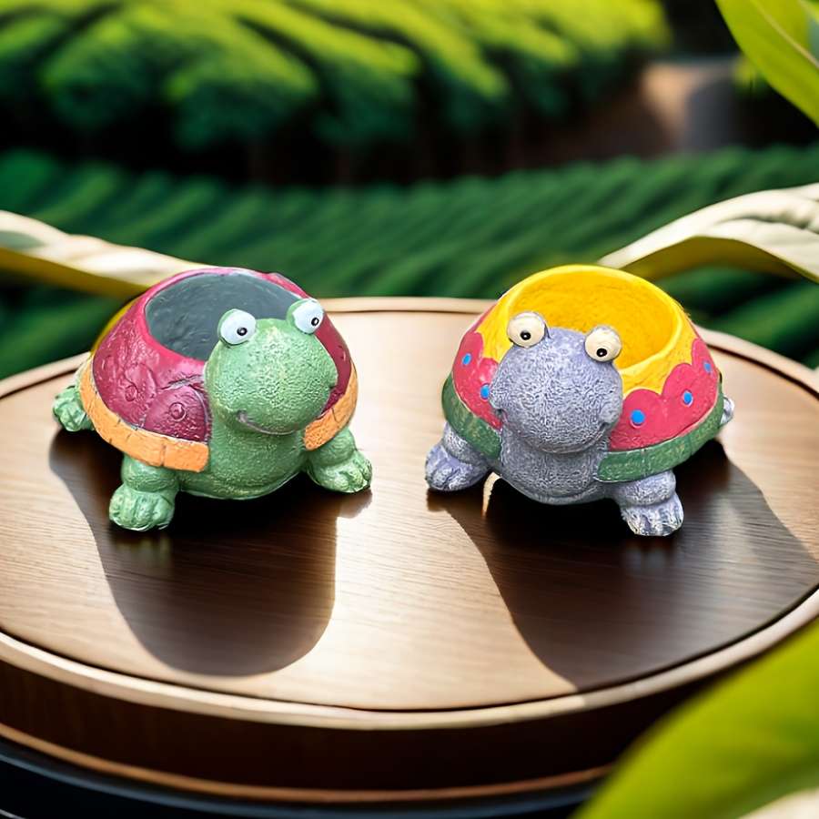 Flowerpot Color 1Pcs Gray Turtle