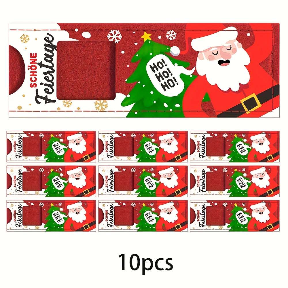 Christmas Gift Boxes Style Red -Ho  Quantity 10Pcs