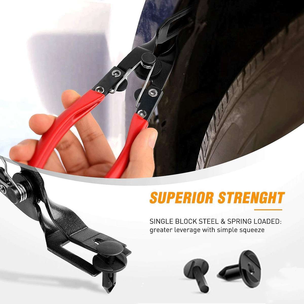 2Pcs Automotive Fastener Trim Removal Tool Kit