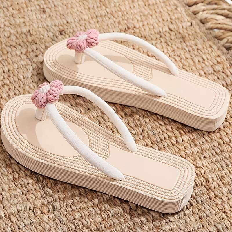 Ladies Summer Flip Flops Black+Red Uk 6