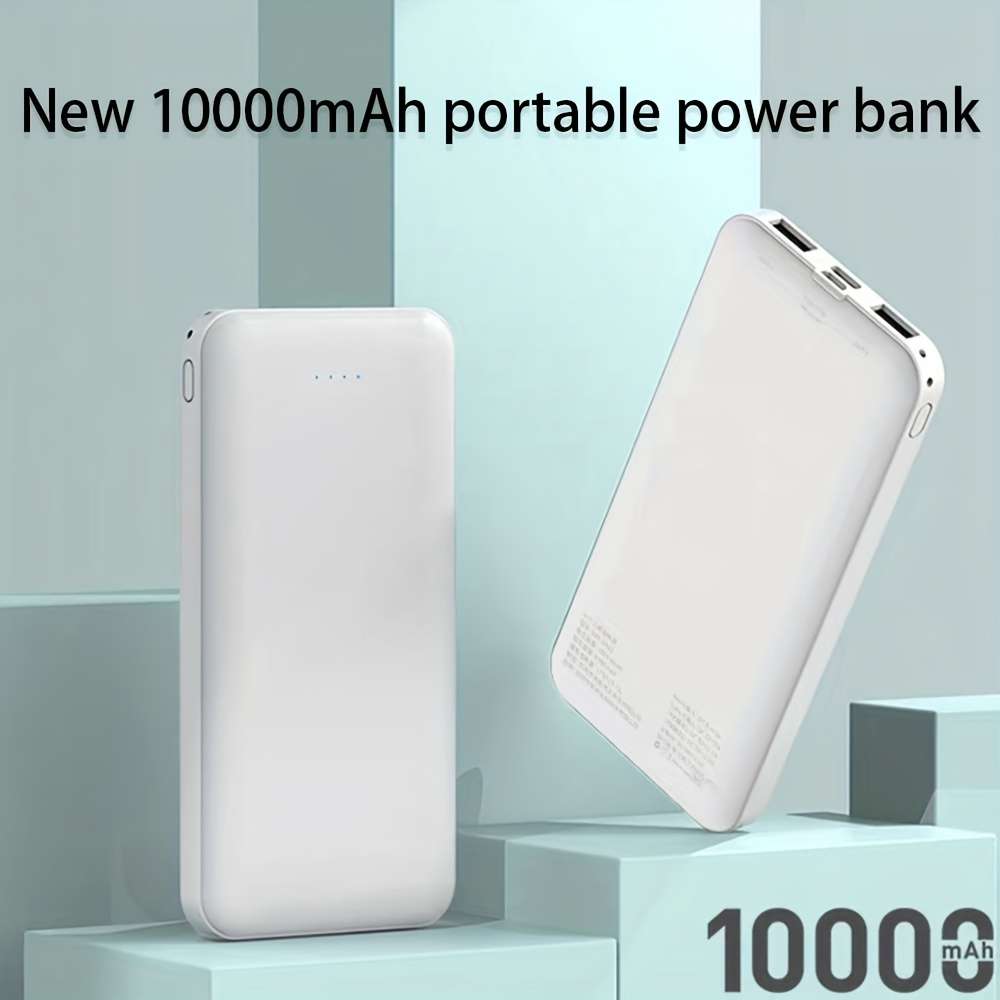 Power Bank Color New Slim 10000Mah Power Bank  White