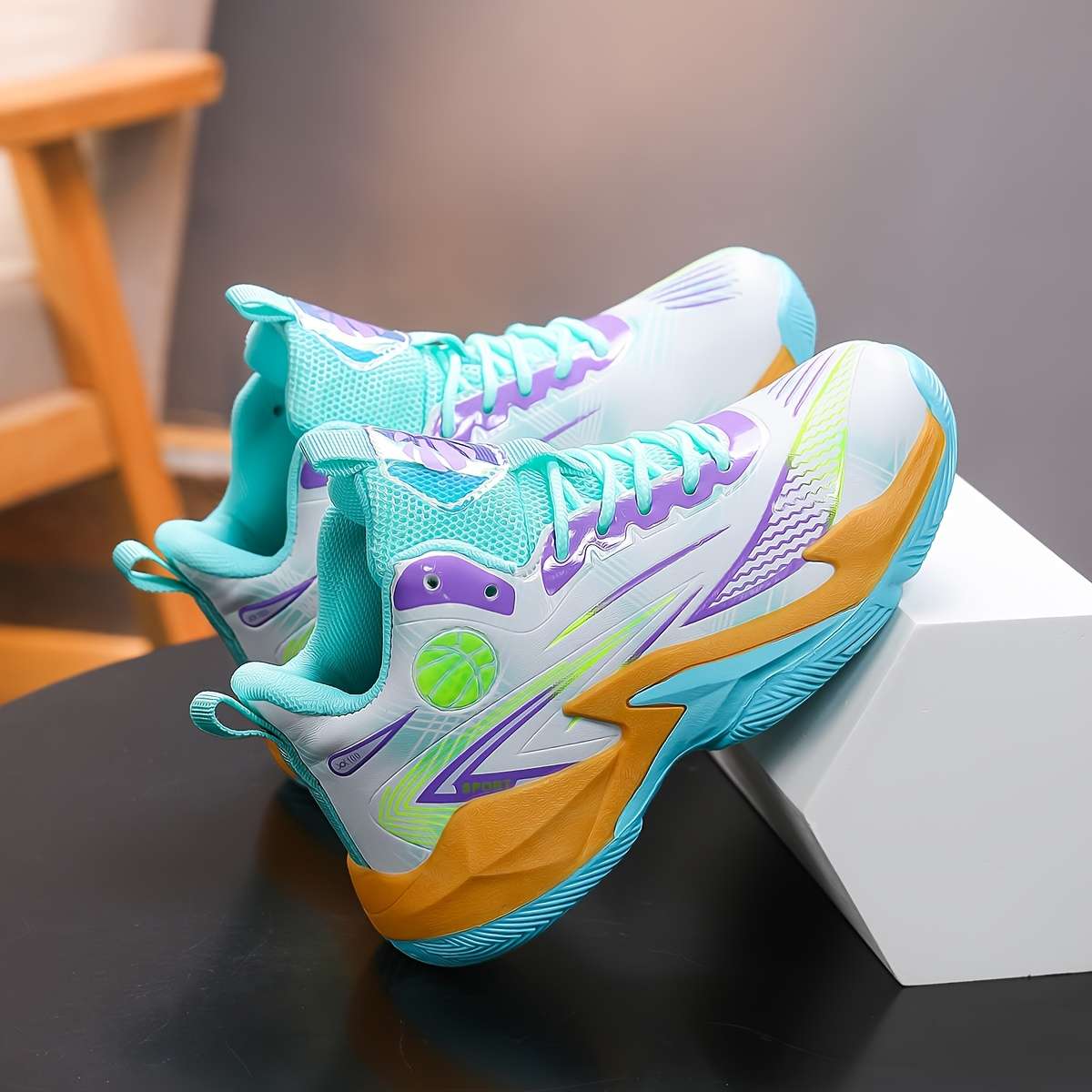 Basketball Shoes Color White Moon Sizeuk 1.5 Big Kid