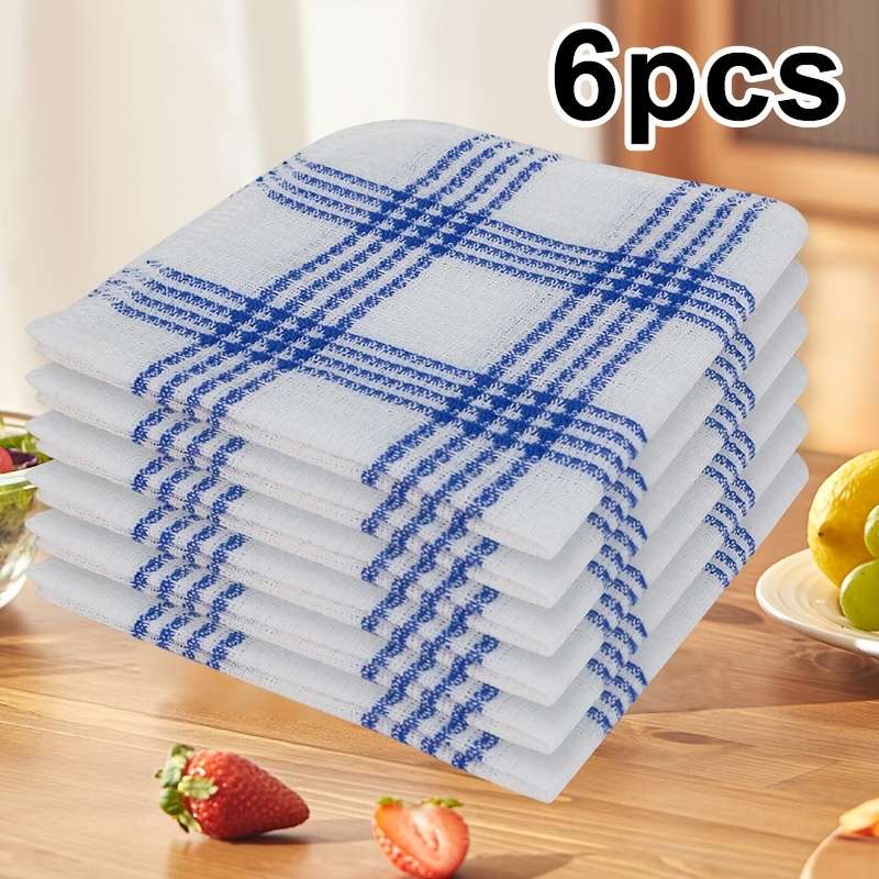 Rag Color 6Pcs Red Checkered Fabric