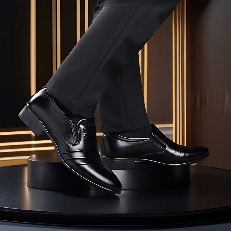 Mens Leather Shoes Color Black Sizeuk 9
