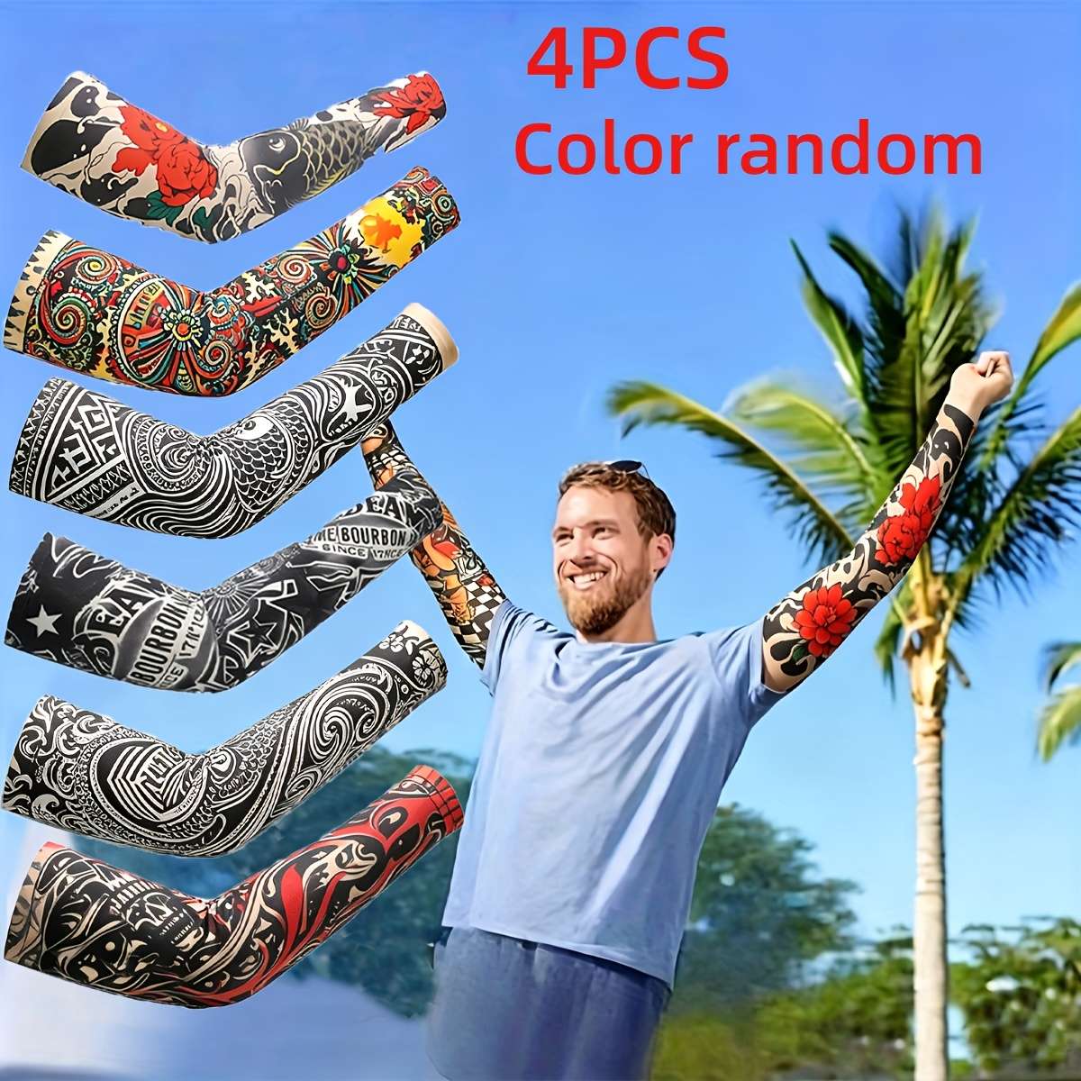Sunscreen Sleeves Color Random Mix Of Colors