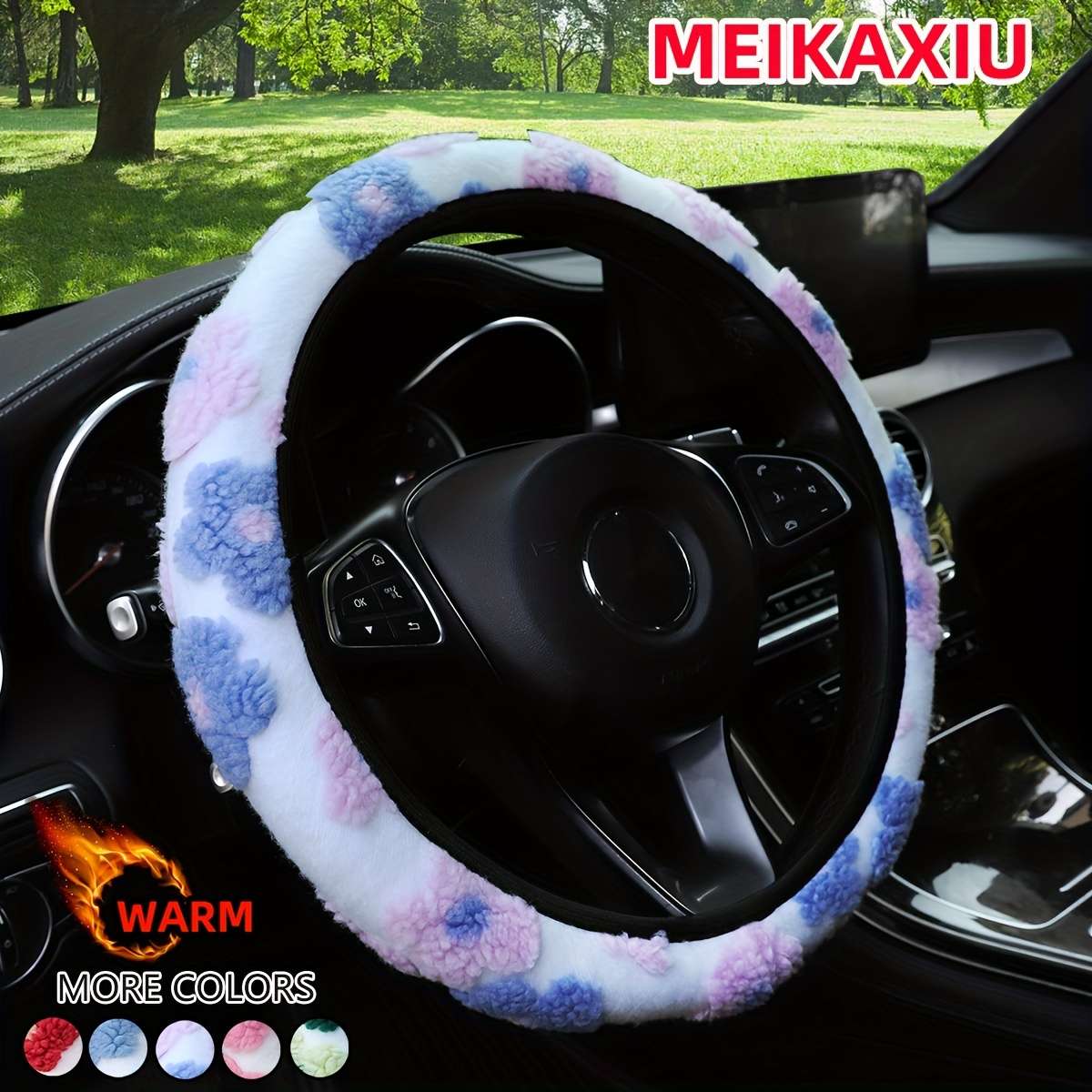 Car Steering Wheel Cover Blue