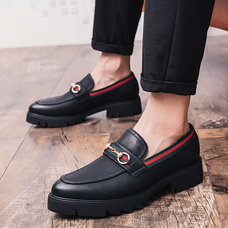 Mens Leather Shoes Color Black Sizeuk 5.5