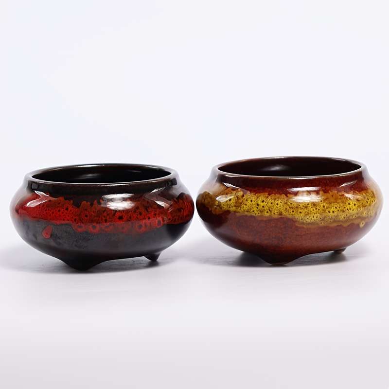 Flowerpot Color 2Pcsyellowredsmall Scale Modelno Plastic Base