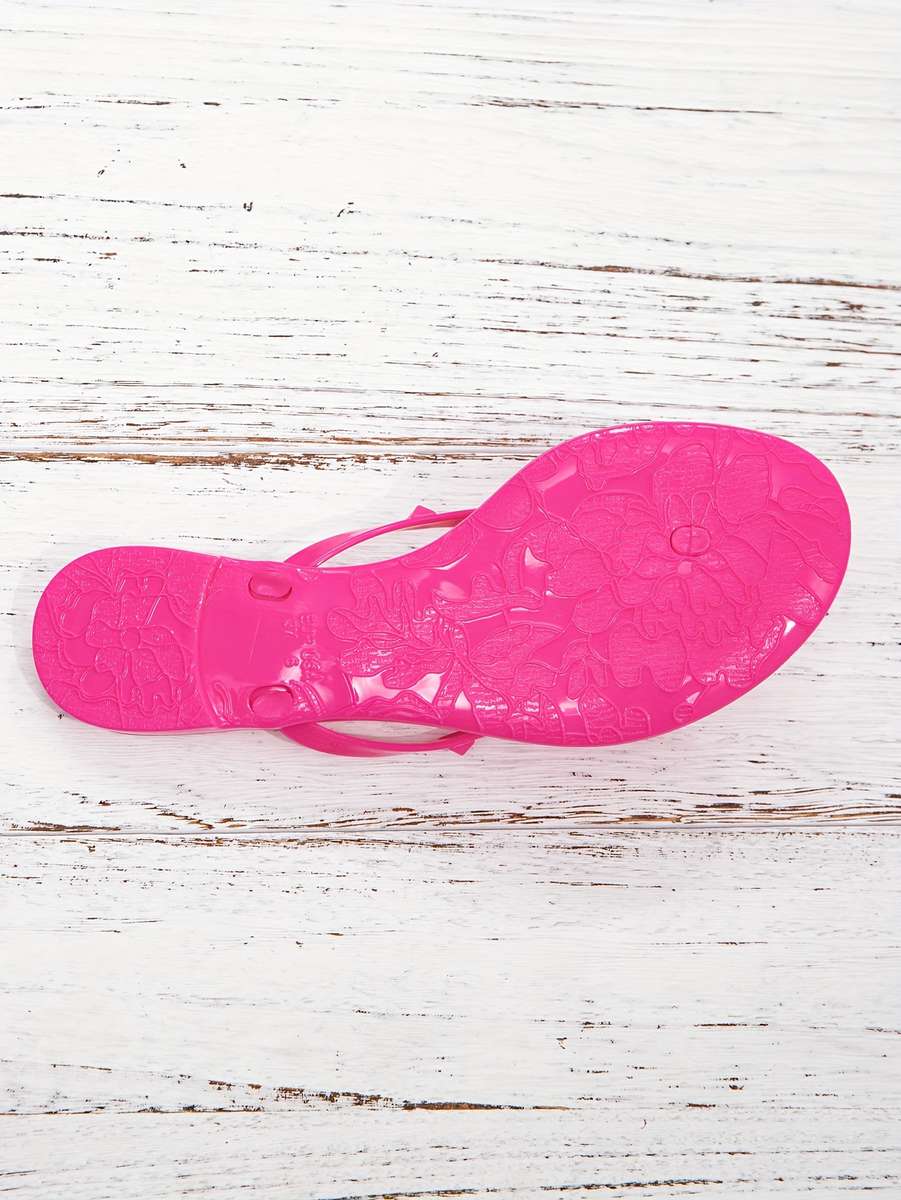 Ladies Summer Flip Flops Rose Red Uk 7