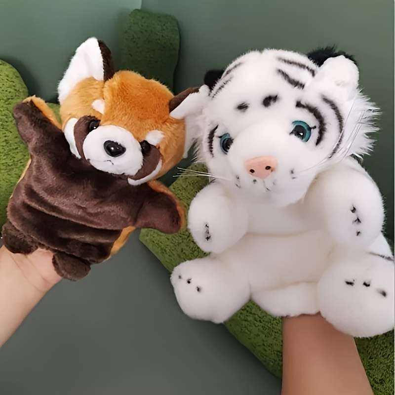 Plush Toyss Model Tiger white