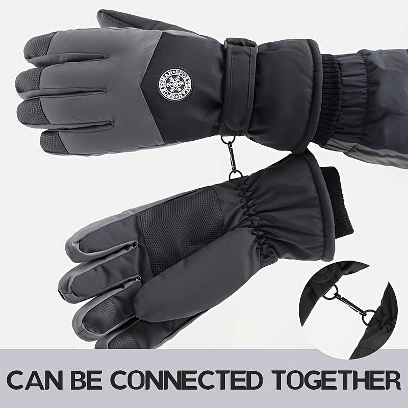 Winter Gloves Color Black Gray
