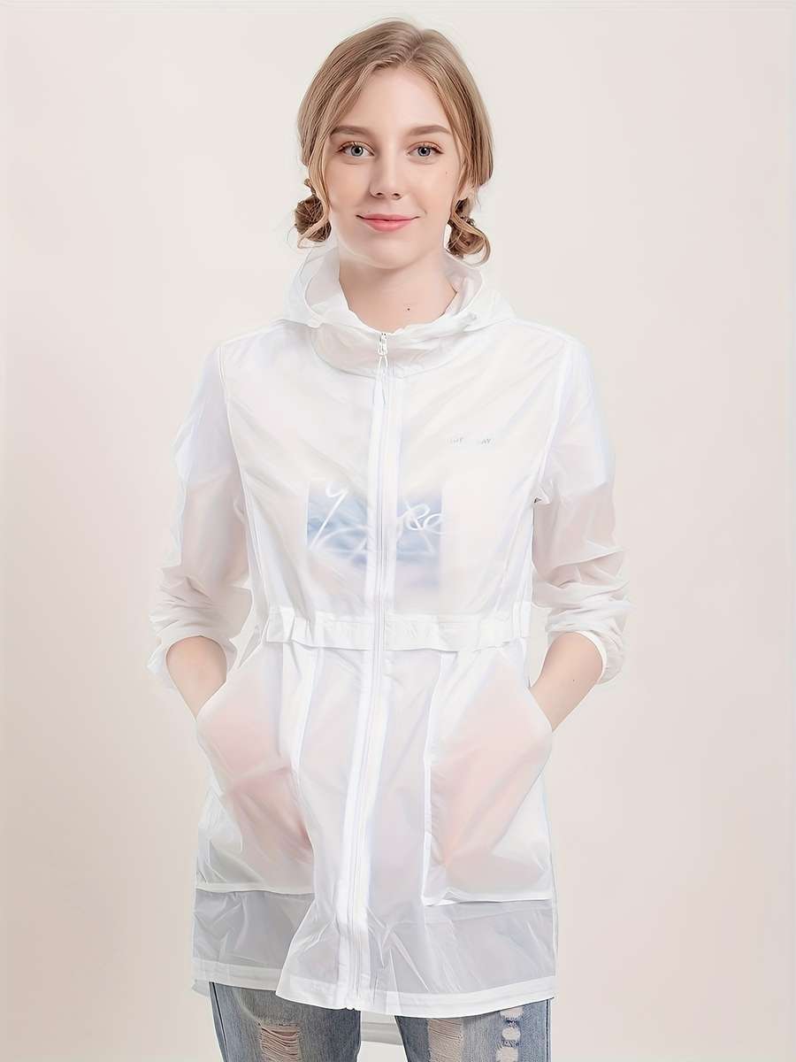 Raincoat White Size Asian S