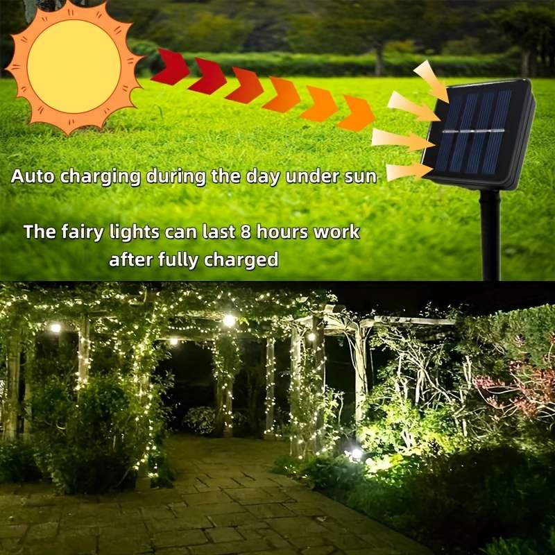 Blue 7m 50led Outdoor Solar Light
