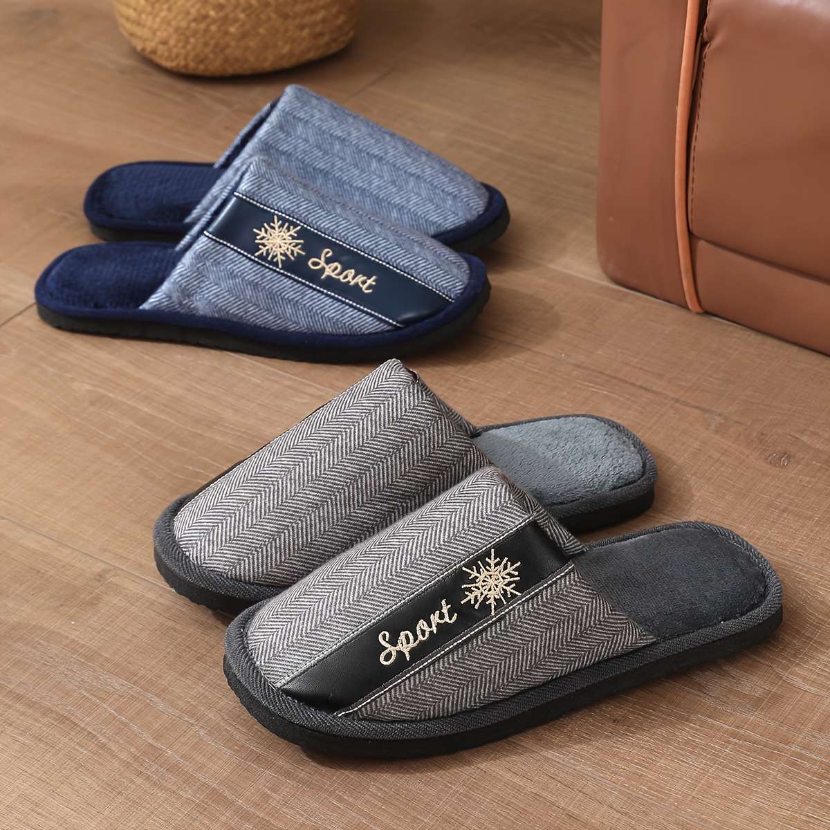 Cotton Slippers Color Grey Sizeuk 6.5-7