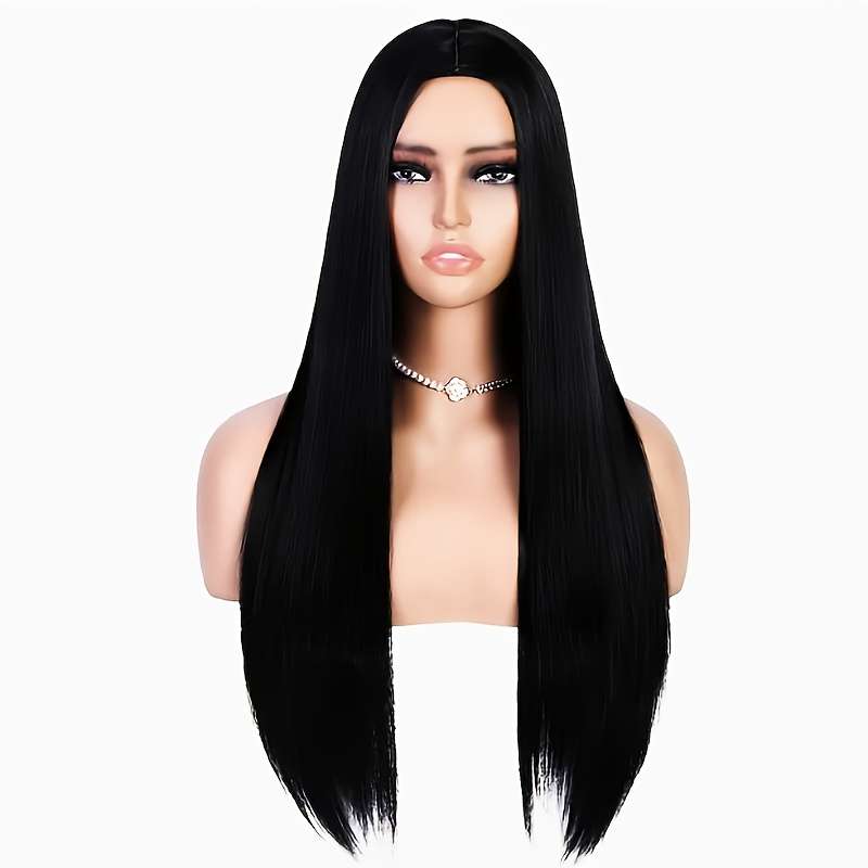 Black Womens Wigs Hair Length 71.12Cm