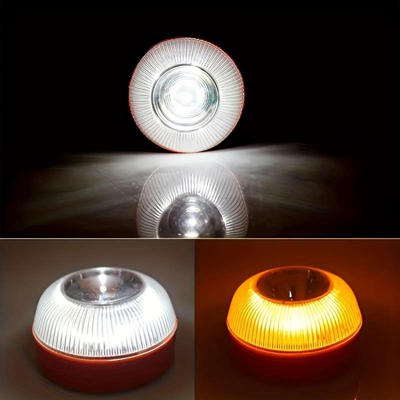 1pc Car Prompt Emergency Light LED Flashlight Magnetic Induction Alternating White An