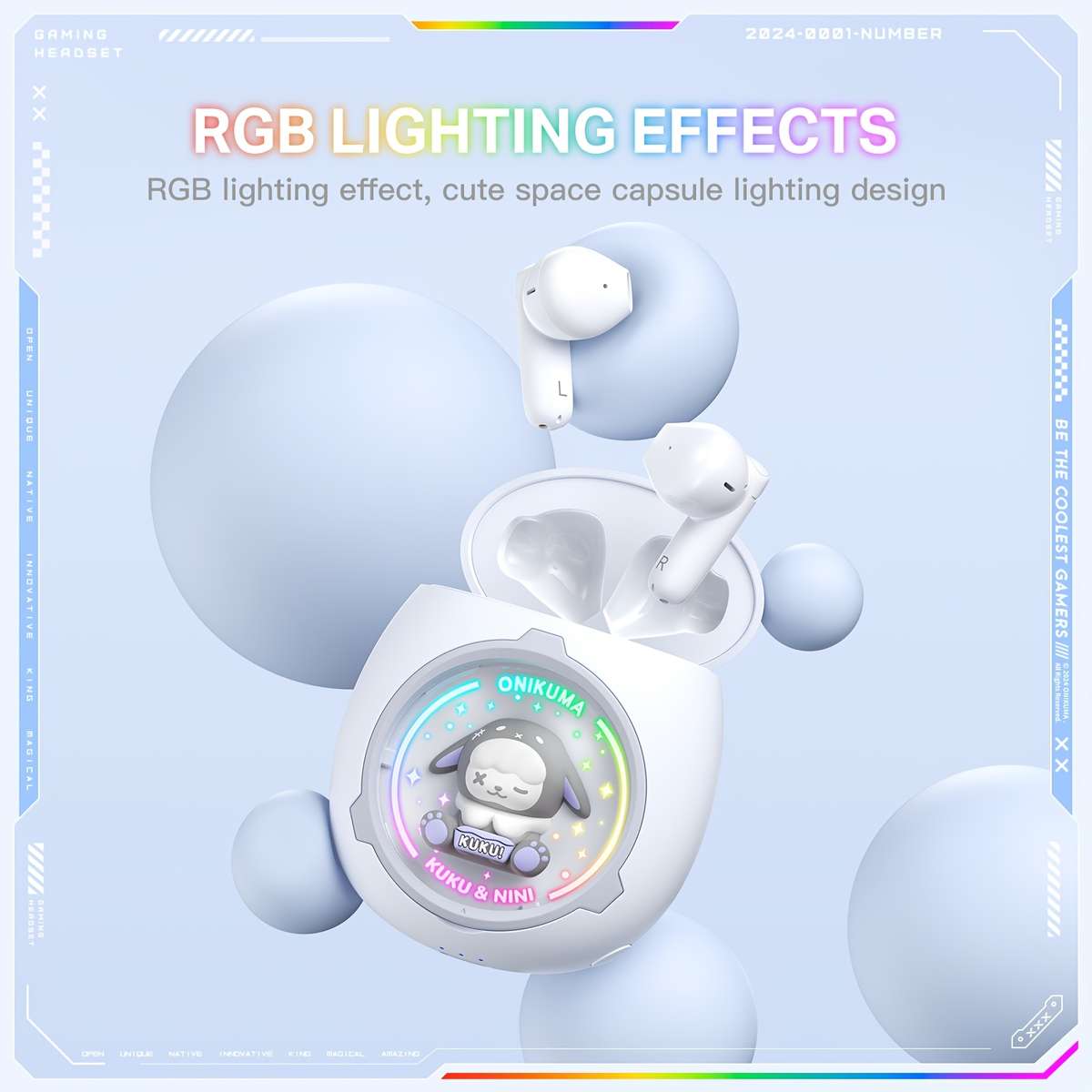 Rechargeable Wireless Earbuds Headphones Headset