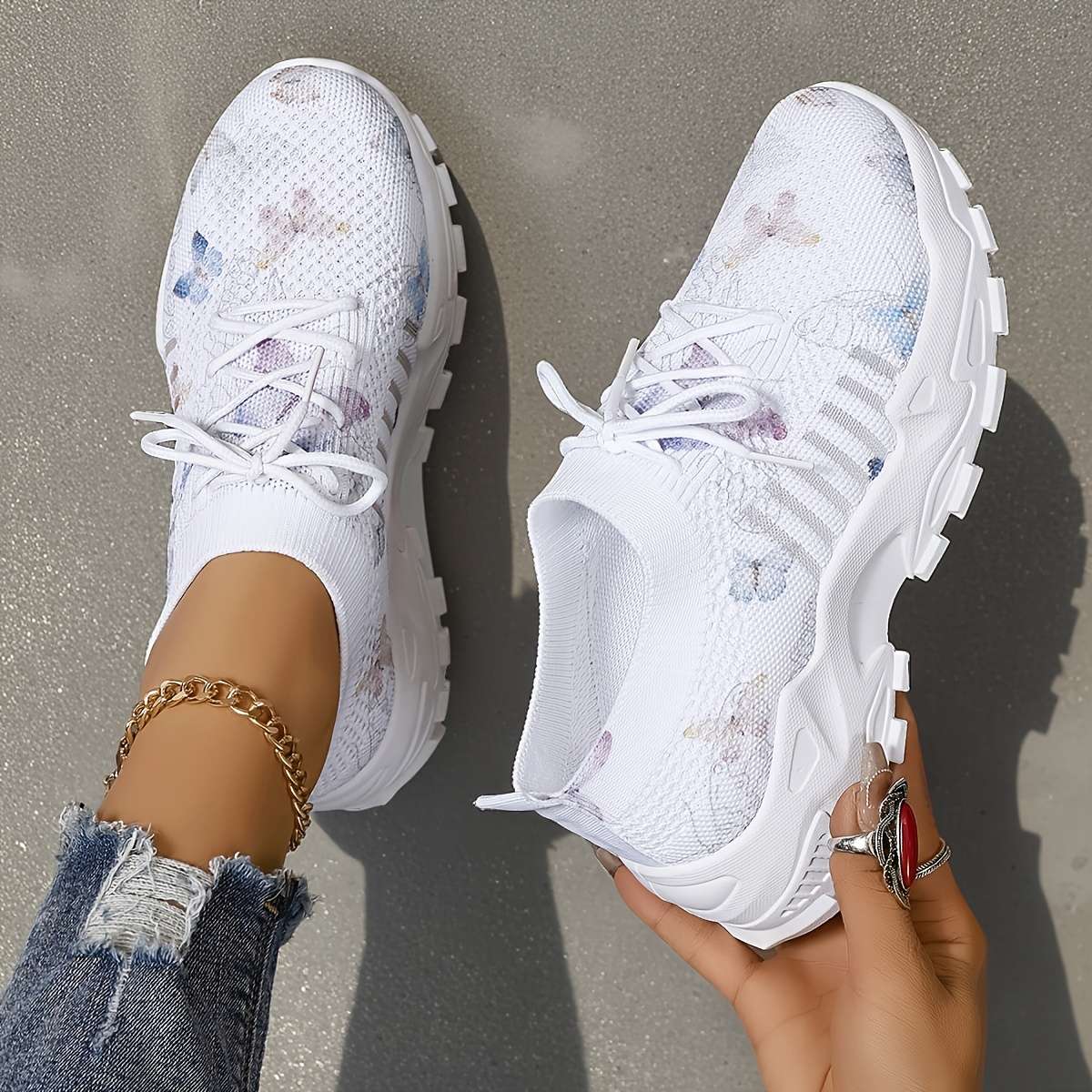 Women S Sneakers Color White Sizeuk 5.5