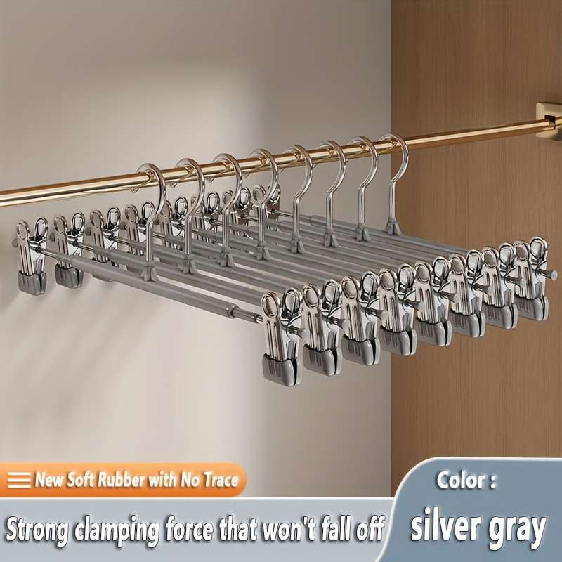 Clothes Rack Gray Adjustablestrong Gripno Marks Quantity 5Pcs