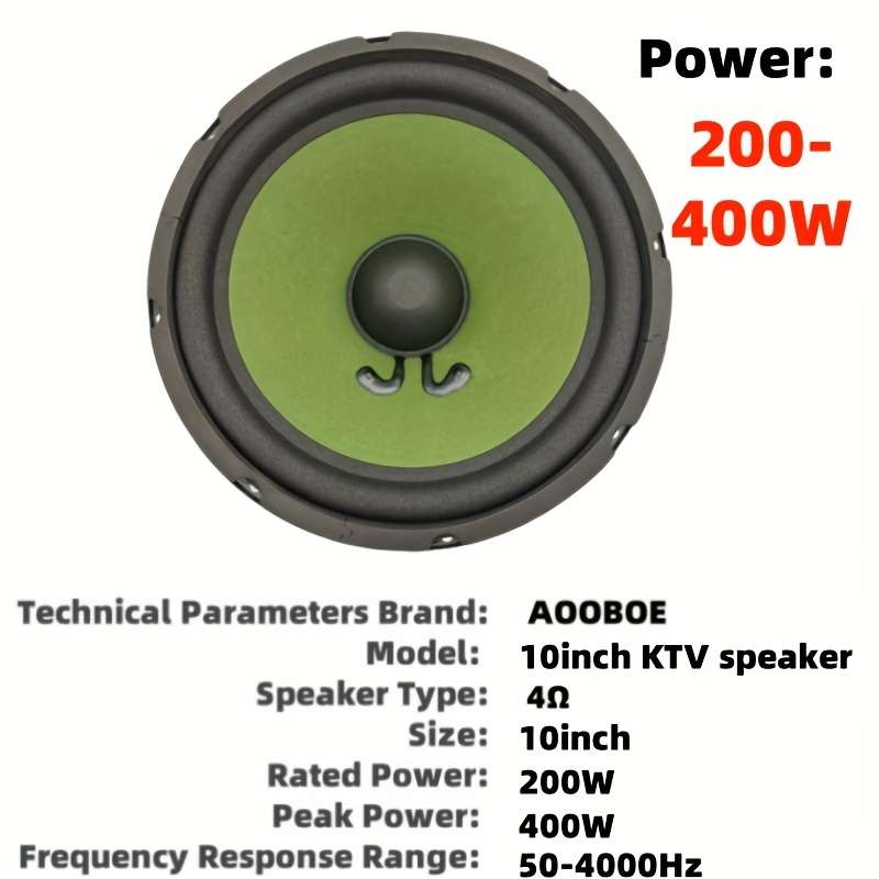 Speaker Items 10 Inches   Green High End Paper Cone   140Mm Double Magnetic Steel   200W