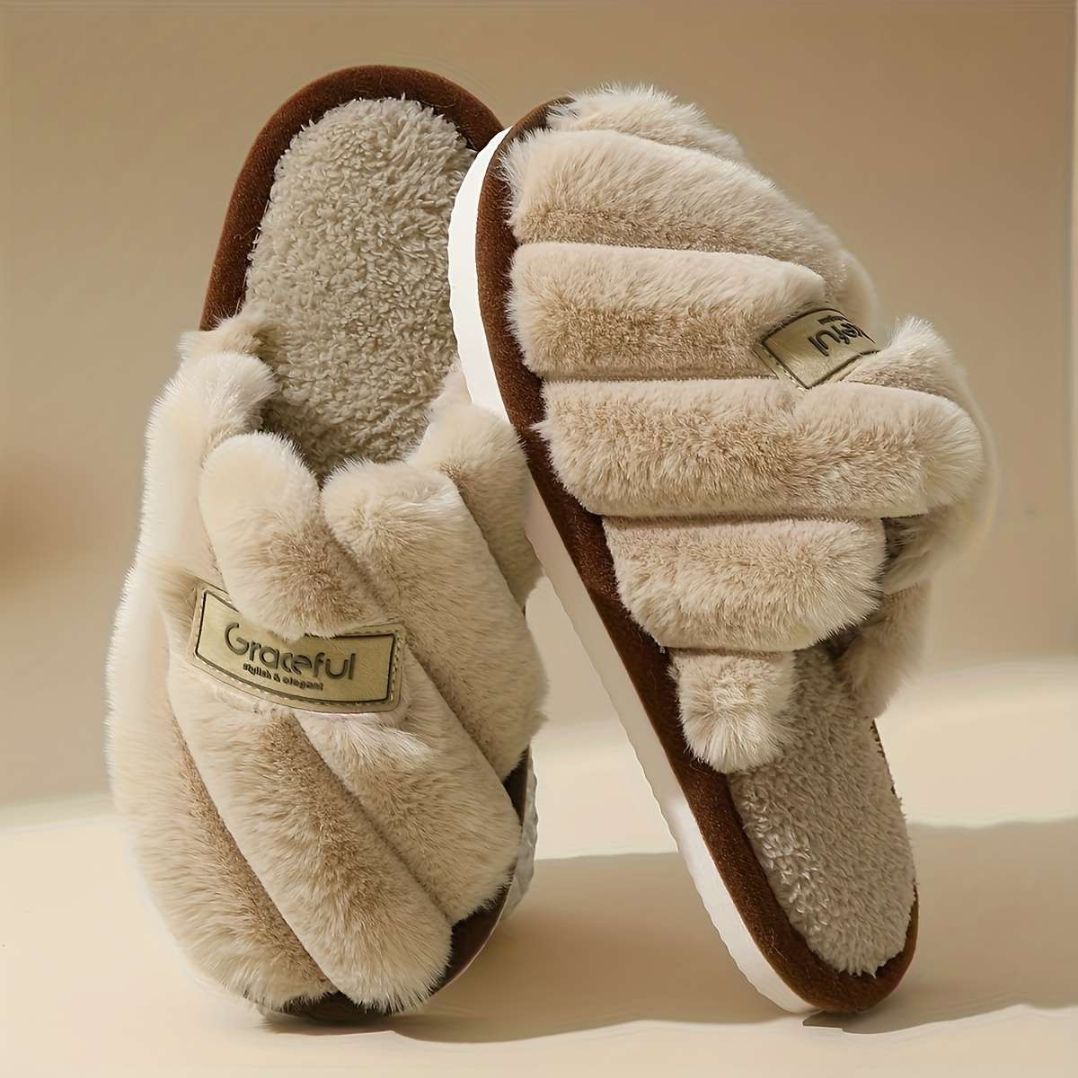 Cotton Slippers Color White Sizeuk 6.5-7