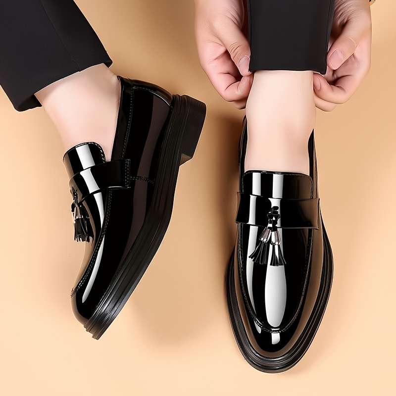 Mens Leather Shoes Color Black Sizeuk 7