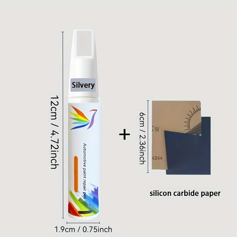 Car Scratch Repair Tool Color Pearl White Quantity 2Pcs  Touch  Up Pen  Add  Sandpaper