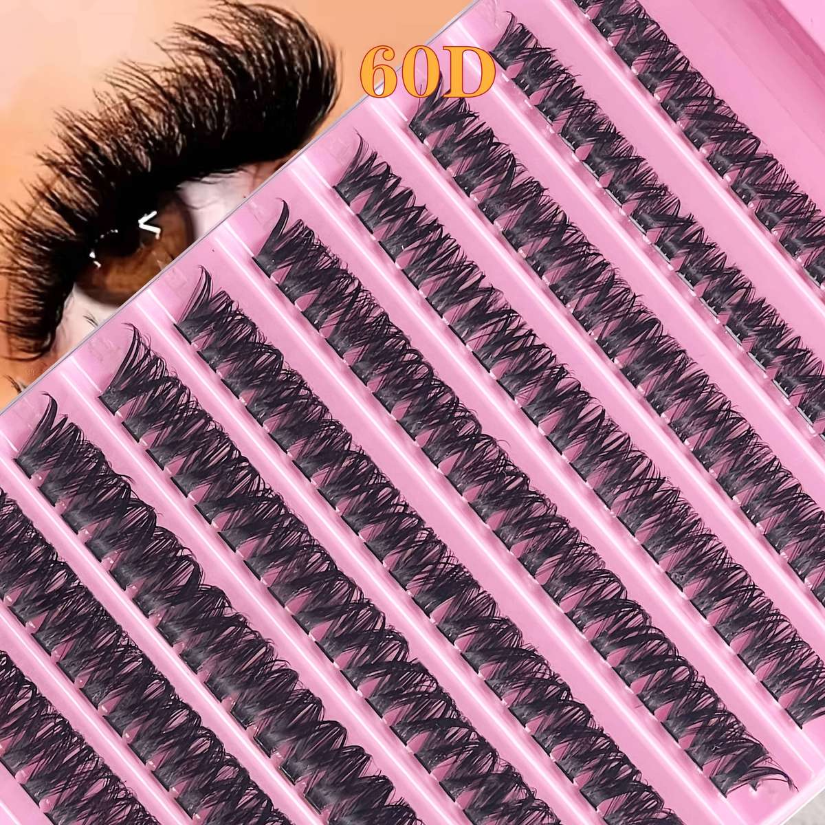 200pcs Wispy False Eyelashes Model 80d 16mm