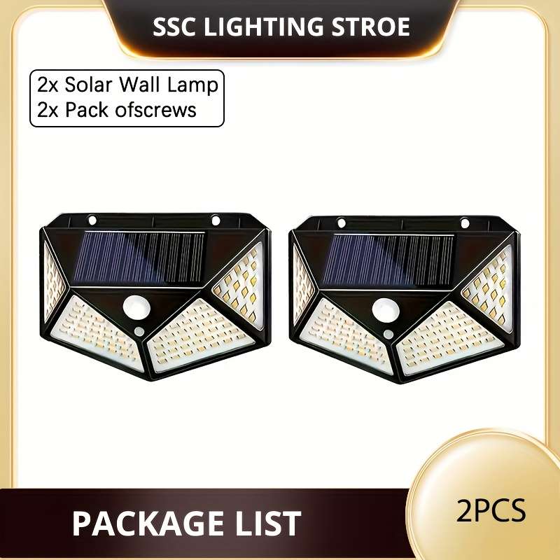 2pcs Outdoor Solar Light