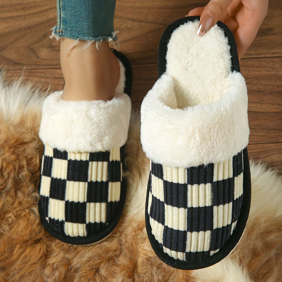 Cotton Slippers Color Grey Sizeuk 6.5-7
