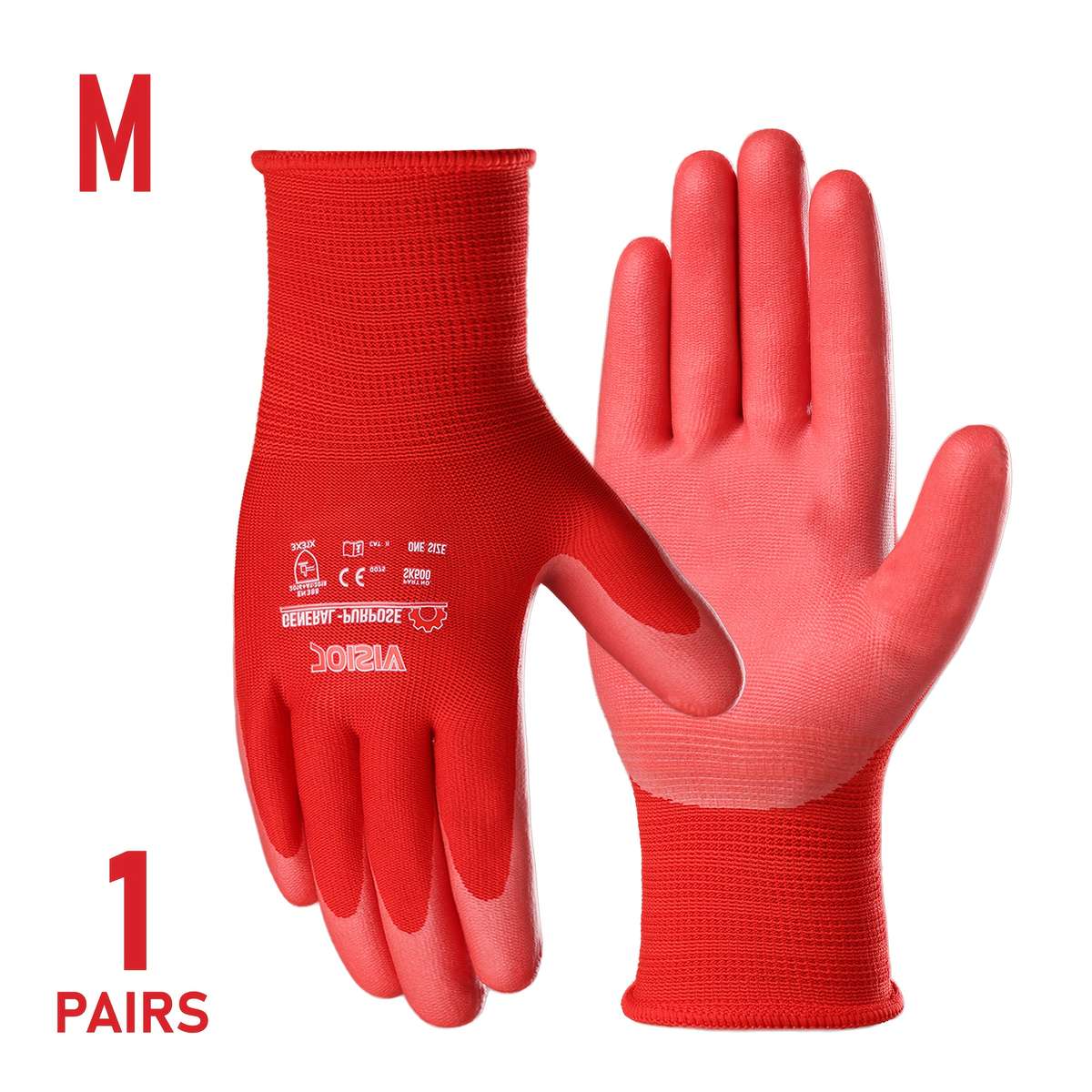 Work Gloves Color Purple Quantity3 Pairsm