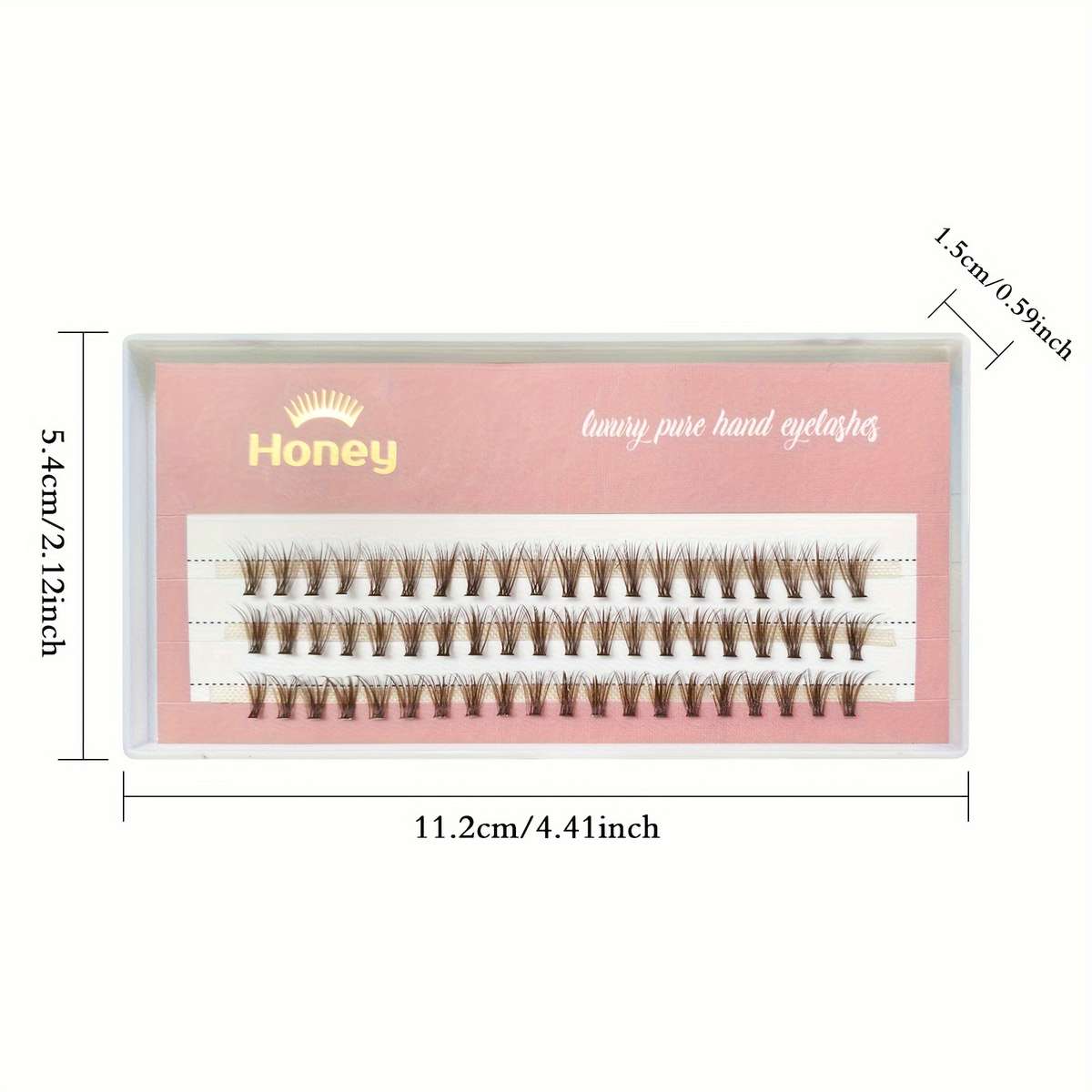 Premium Volume Lash Extensions Color Brown Size 14mm